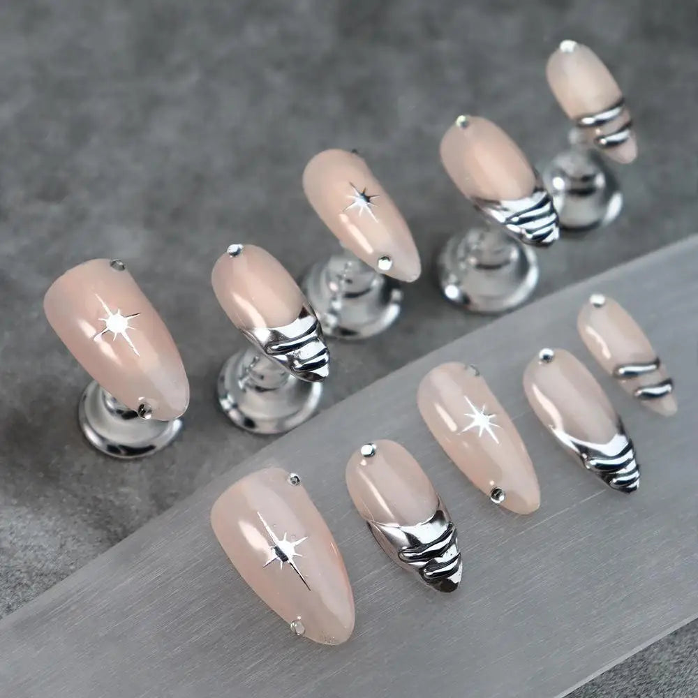 Hot Selling High-End Handmade Ins Style Wearable Nail Art Cross-Border Boutique Application for Fingers